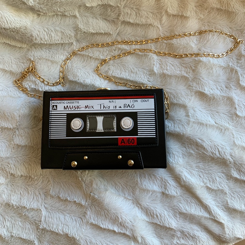 Cassette Tape 🎶 | Crossbody Bag | Black